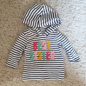 Carter's Best Sister hoodie - size 3 months